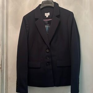 Size 0, Jcrew , designer Marie Marie navy 3buttin down blazer